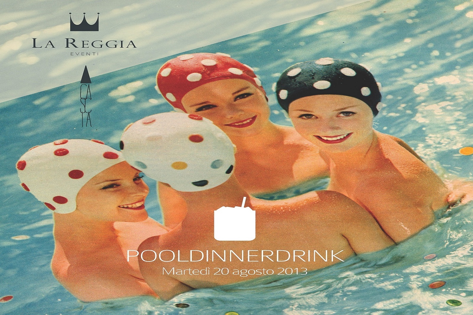 Pool dinner drink party festa cascia
